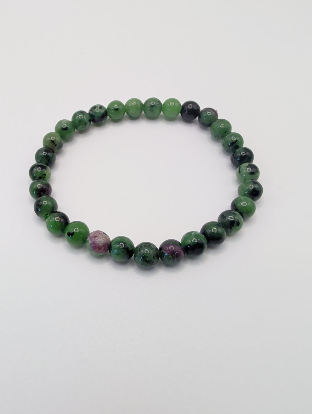 Ruby Zoisite 6mm Round Bracelet
