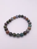 Moss Agate 8mm Round Bracelet