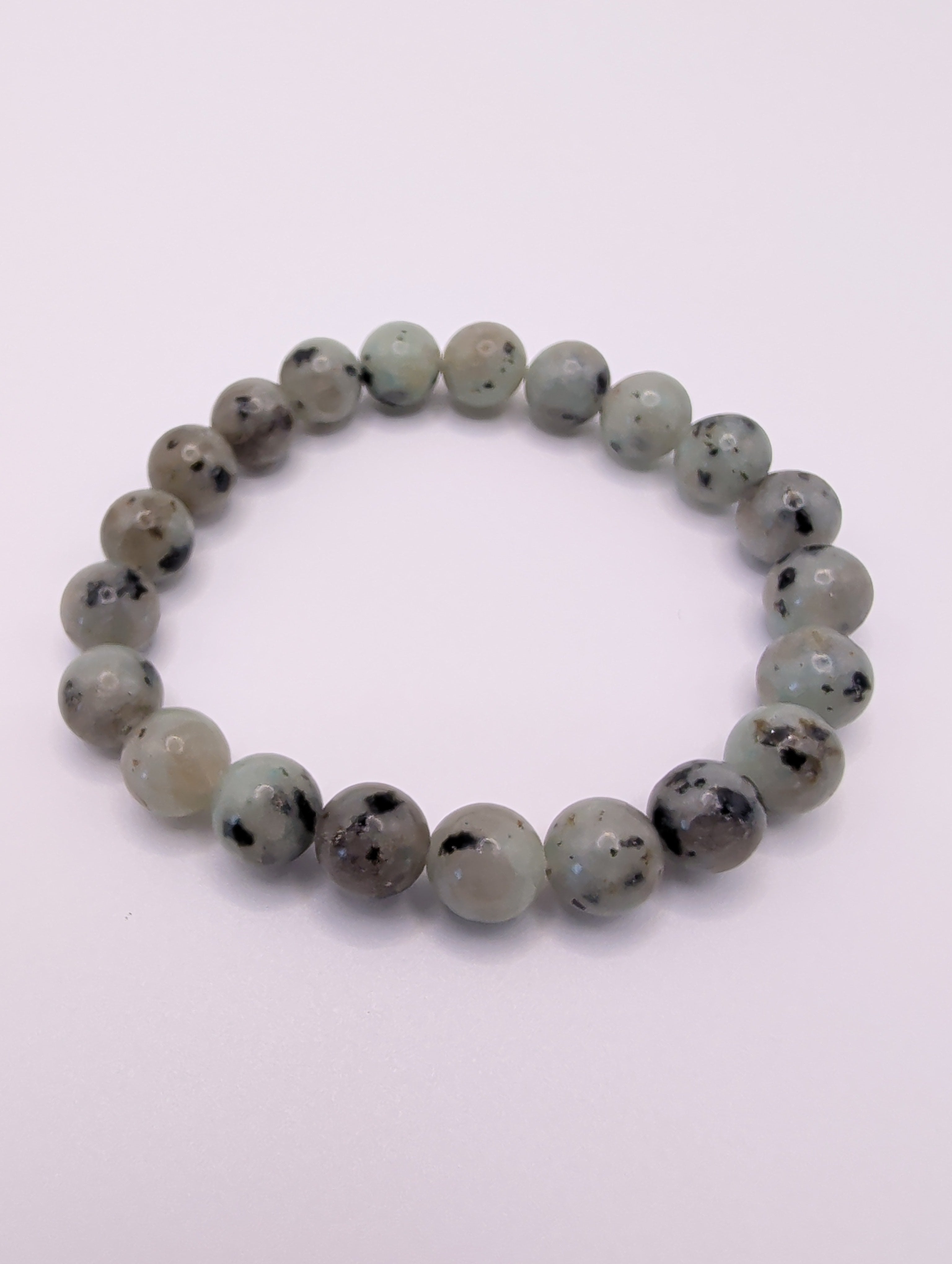 Kiwi Jasper 8mm Round Bracelet