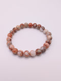 Red Vein Jasper 8mm Round Bracelet