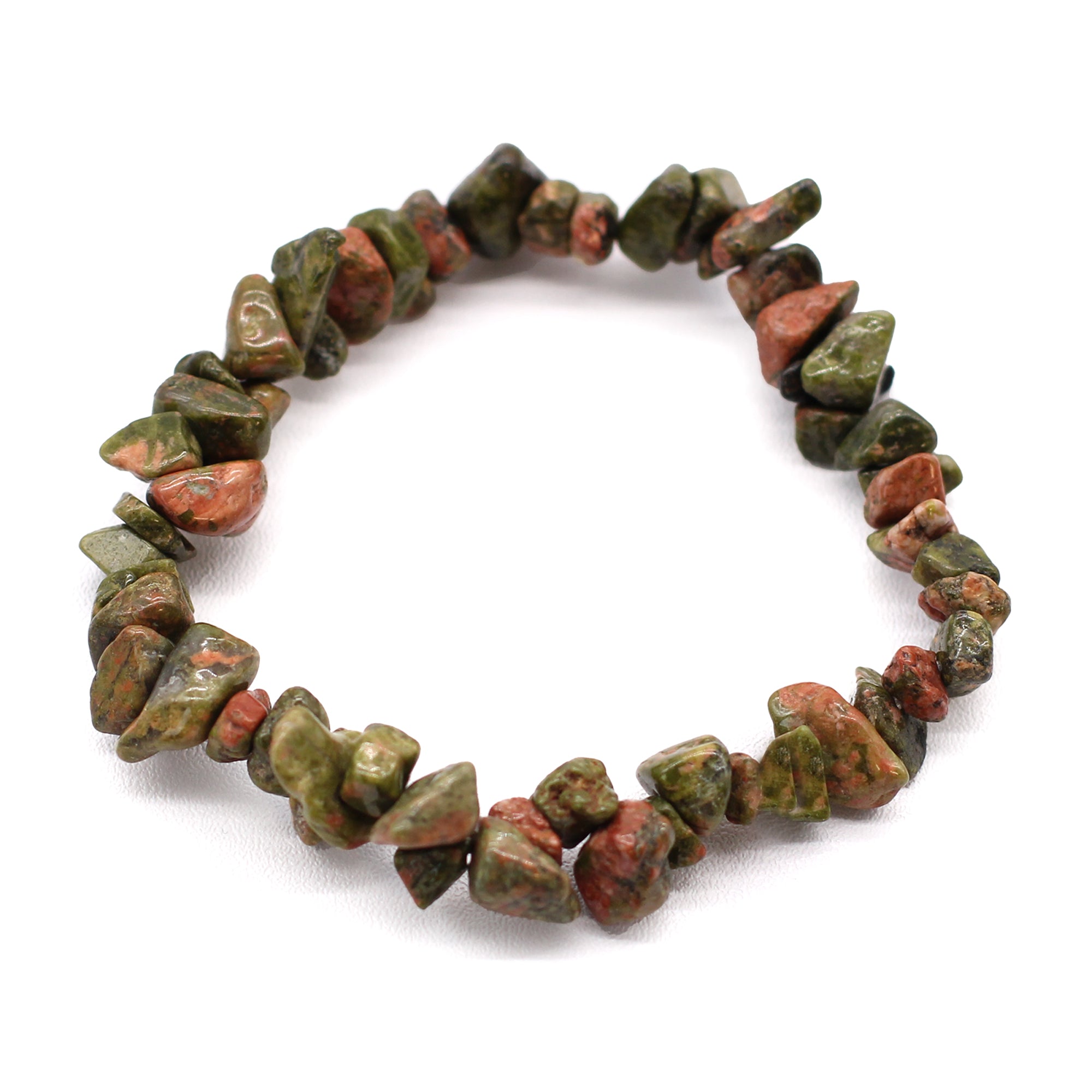 Unakite Chip Bracelet
